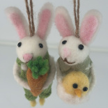 HANGING BUNNY WOOLY GREEN 2ass HANGING BUNNY WOOLY GREEN 2ass