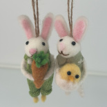 HANGING BUNNY WOOLY GREEN 2ass HANGING BUNNY WOOLY GREEN 2ass