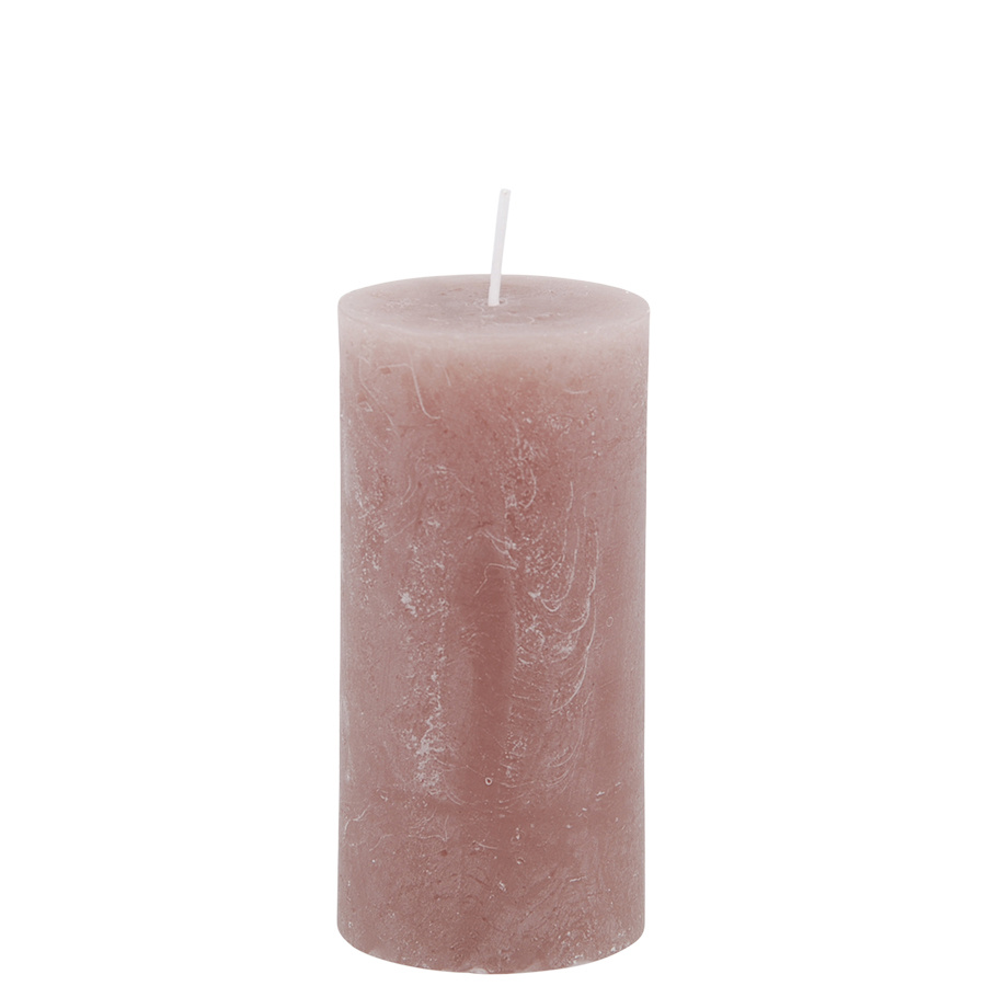 CANDLE 6X12CM LIGHT BROWN 46HR