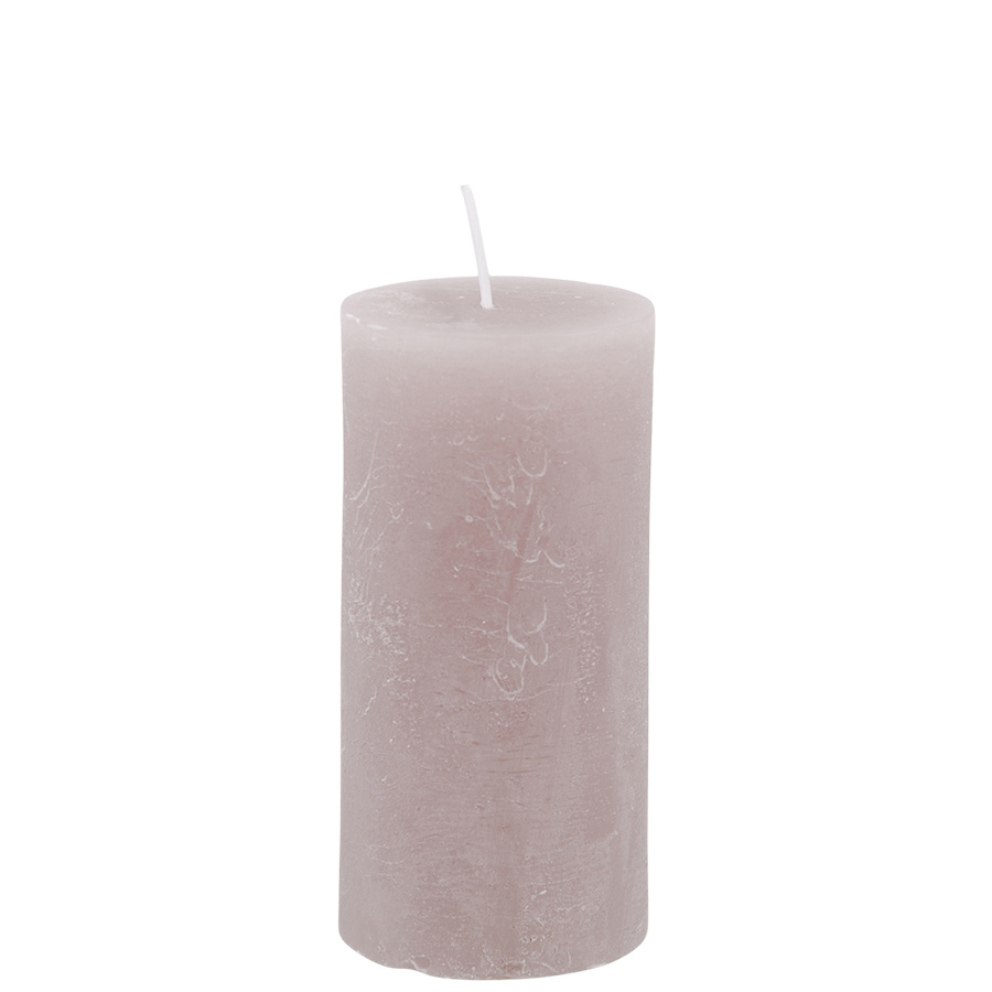 CANDLE 6X12CM TAUPE 46HR