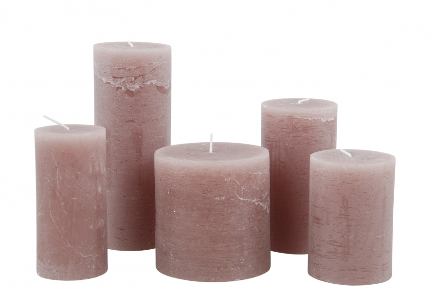 CANDLE 7X10CM LIGHT BROWN 40HR