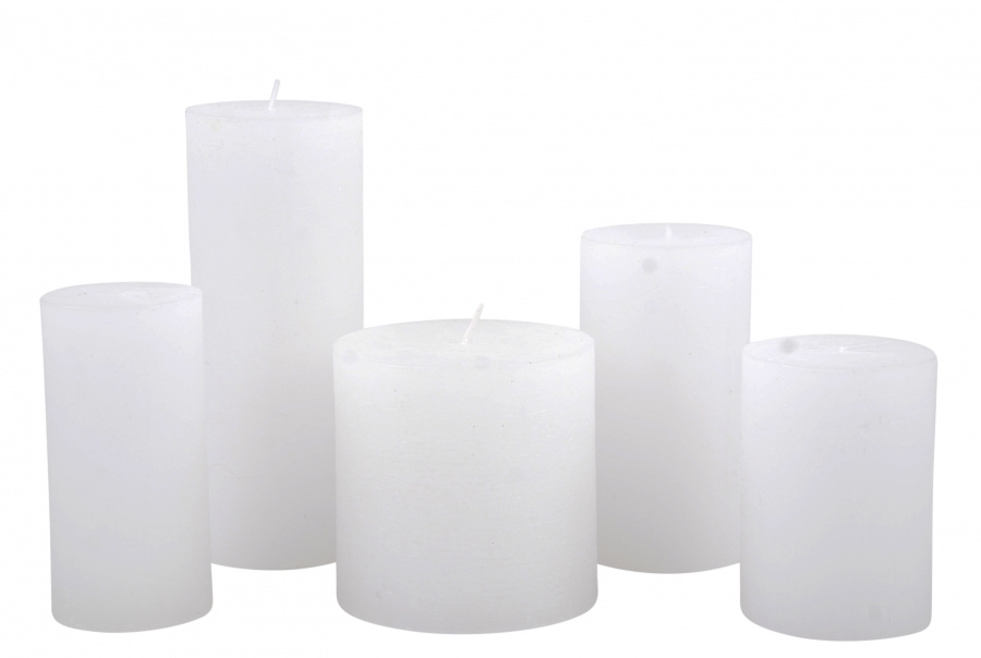 CANDLE 7X13CM WHITE 52HR