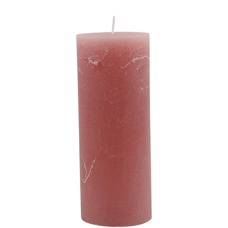 CANDLE 7X18CM PINK 84HR