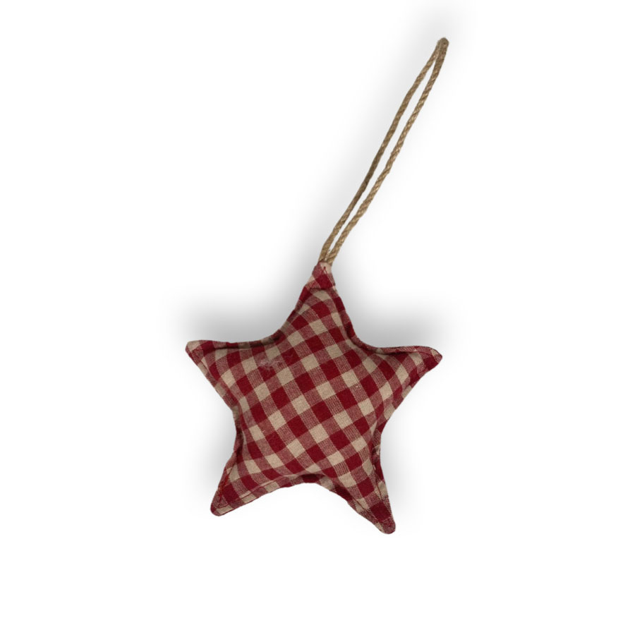 HANGING STAR RED CHECKS
