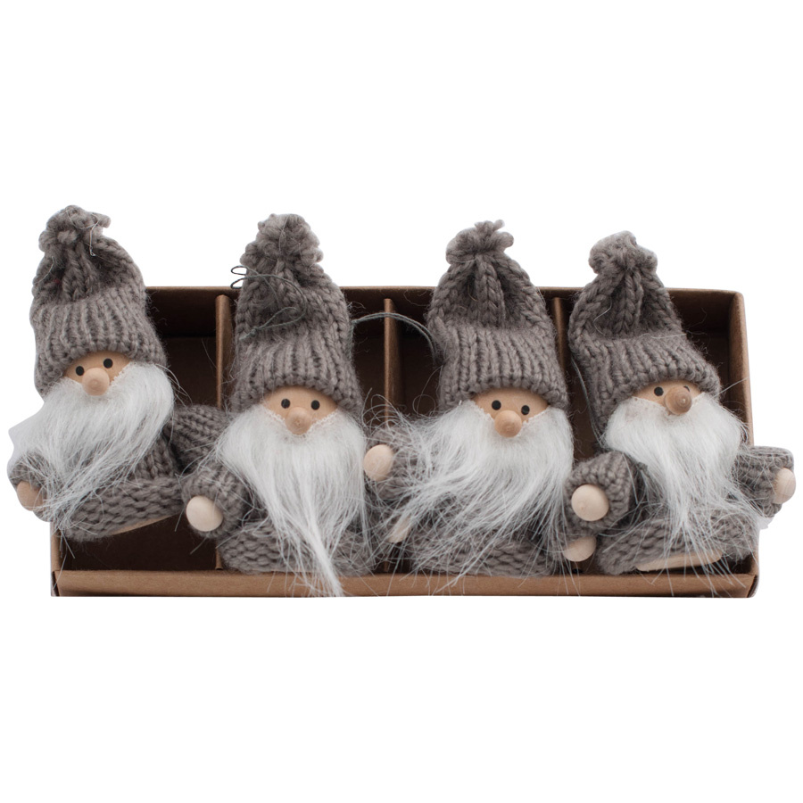 HÄNGANDE TOMTE I GRÅTT 4/ASK