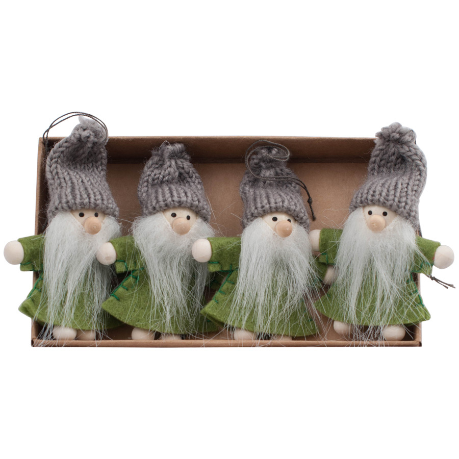 HANGING DECORATION NISSE 4/SET GREEN