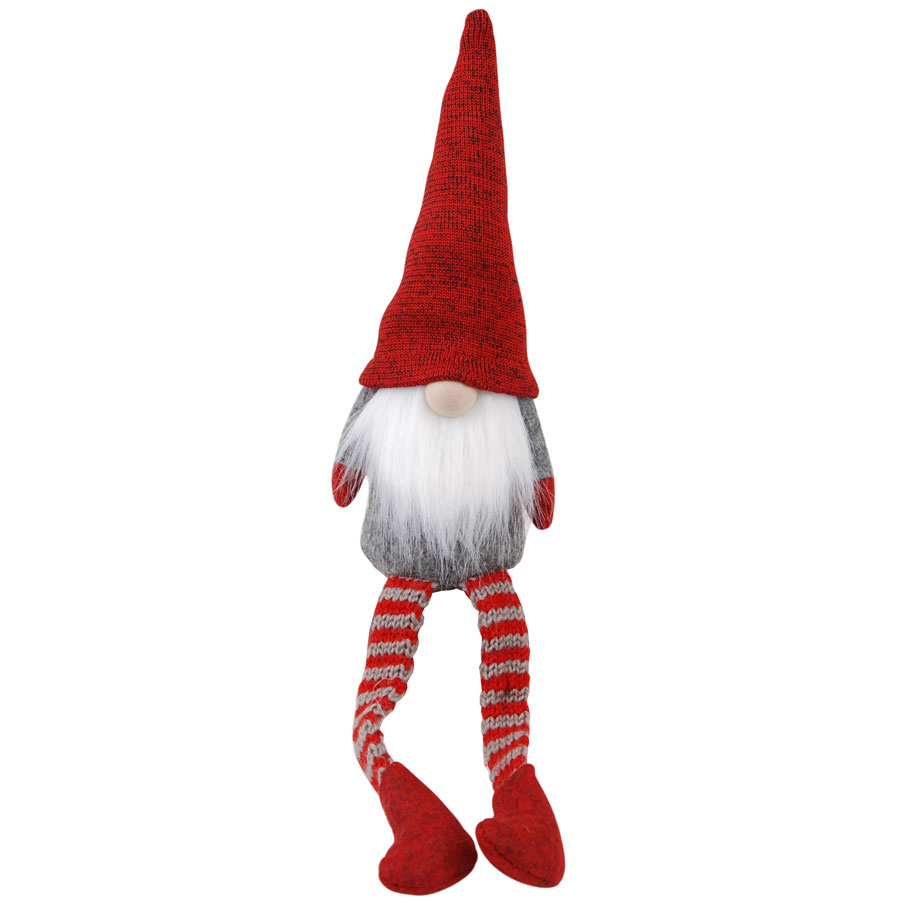 DECORATION SANTA STRIPE LEGS LARGE