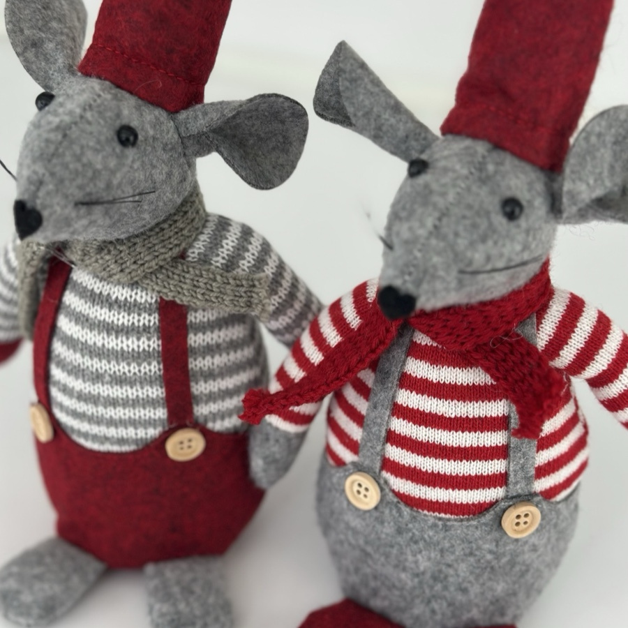 DECORATION MOUSE STRIPEY 2ass