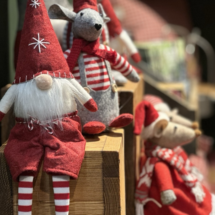 DECORATION SITTING SANTA STERREN