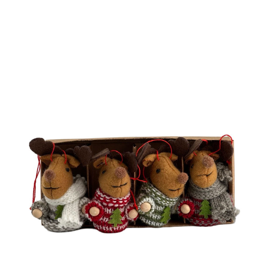 HANGING DEER ZIP 4set