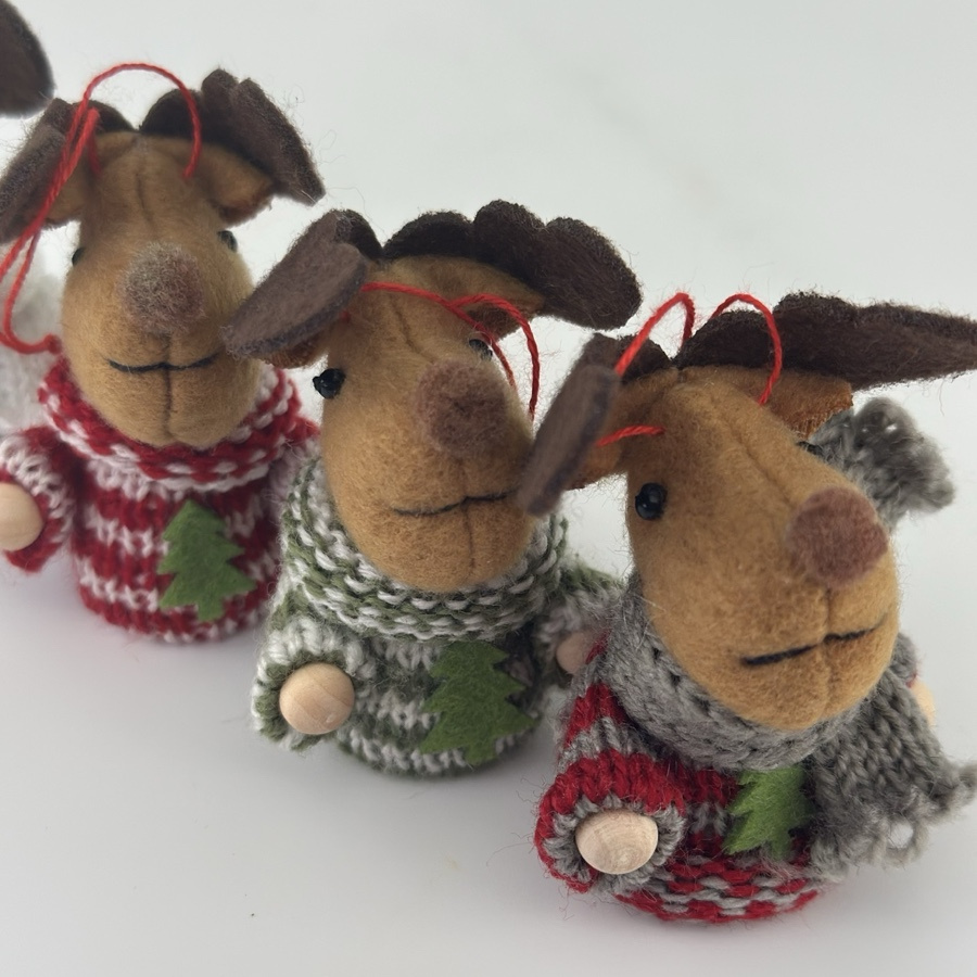 HANGING DEER ZIP 4set