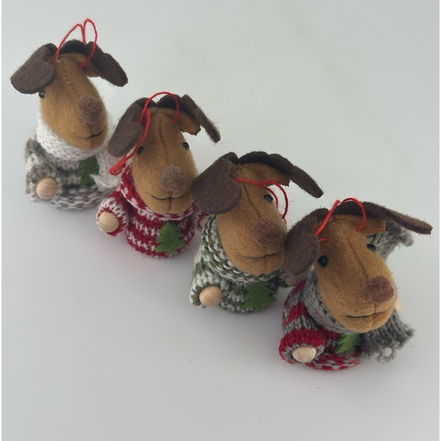 HANGING DEER ZIP 4set