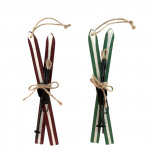 ORNAMENT GLIDER SKIS 2mix GREEN RED ORNAMENT GLIDER SKIS 2mix GREEN RED