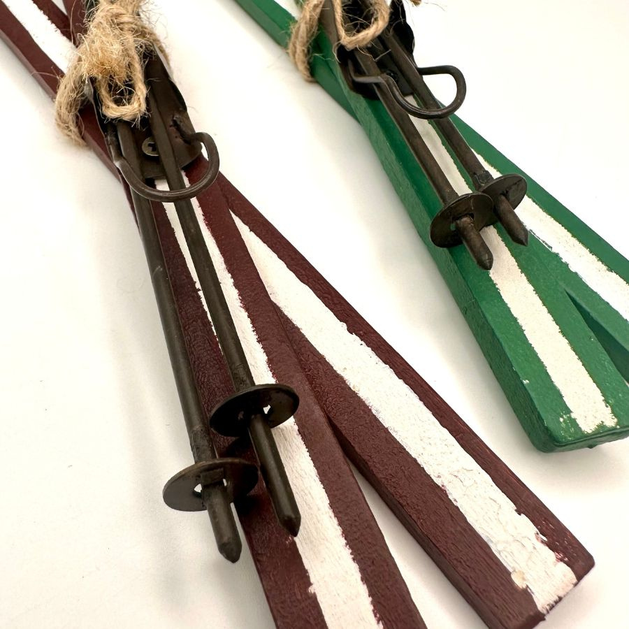 ORNAMENT GLIDER SKIS 2mix GREEN RED