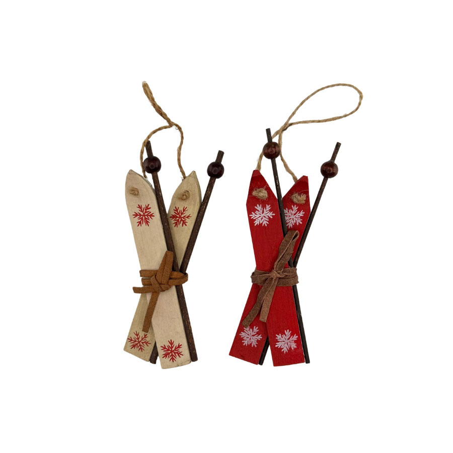 ORNAMENT GLIDER SKIS 2mix RED WHITE