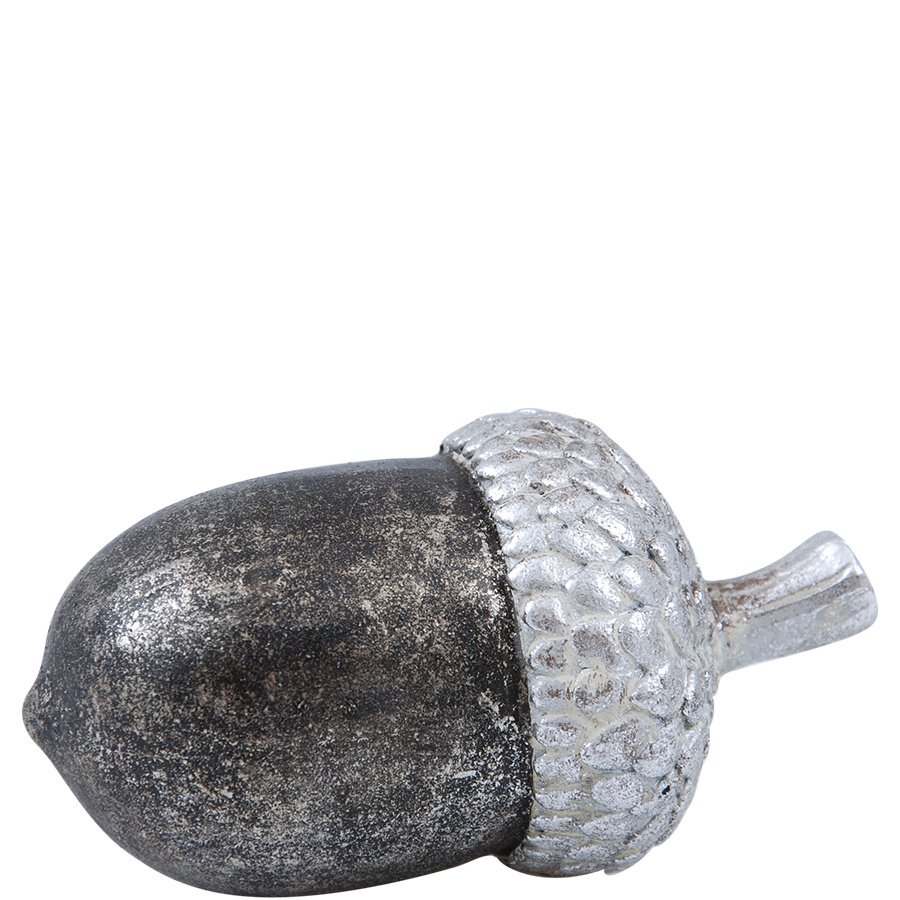 DECOARTION ACORN ENZO SILVER