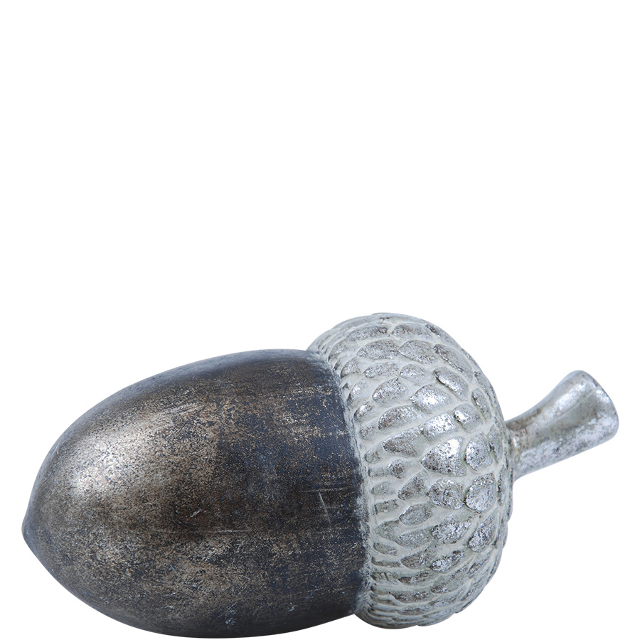 DECORATION ACORN ELISE SILVER