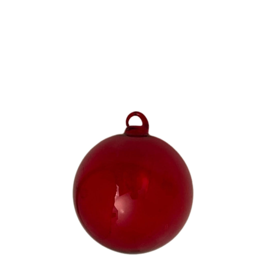 ORNAMENT SHEERE RED MINI VELVET