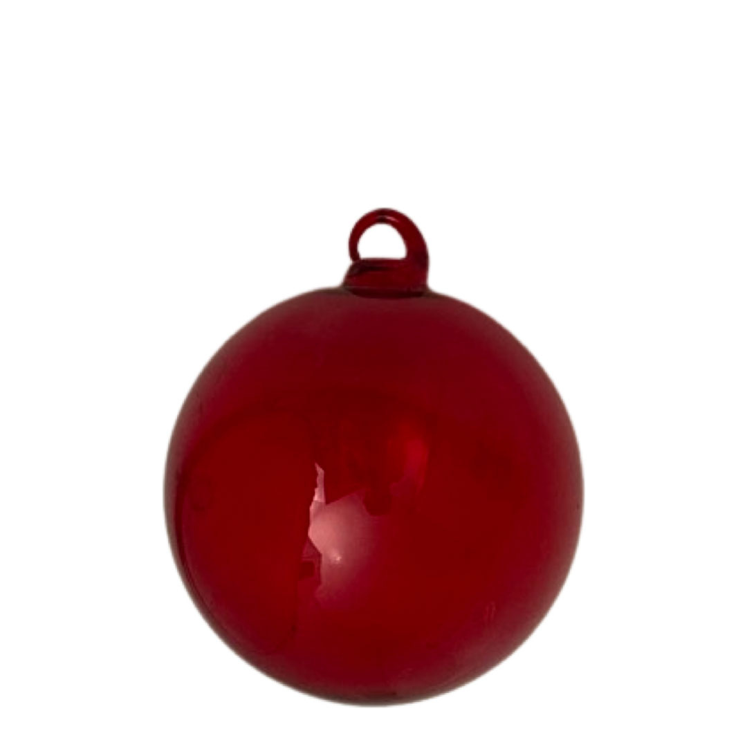 ORNAMENT SHEERE RED SMALL VELVET