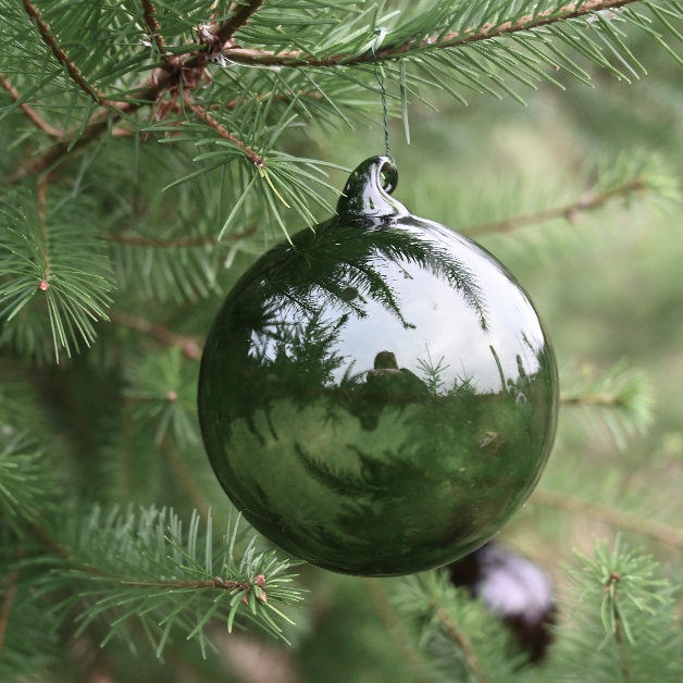 ORNAMENT SHEERE GREEN SMALL VELVET