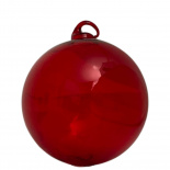 ORNAMENT SHEERE RED LARGE