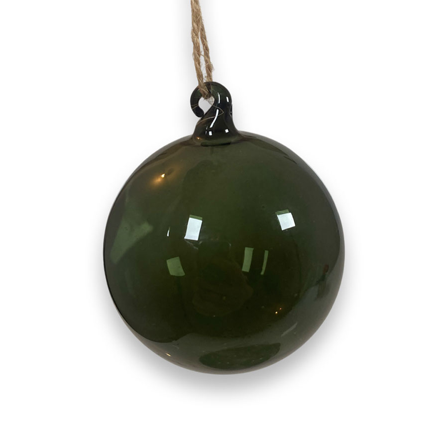 ORNAMENT SHEERE GREEN LARGE VELVET
