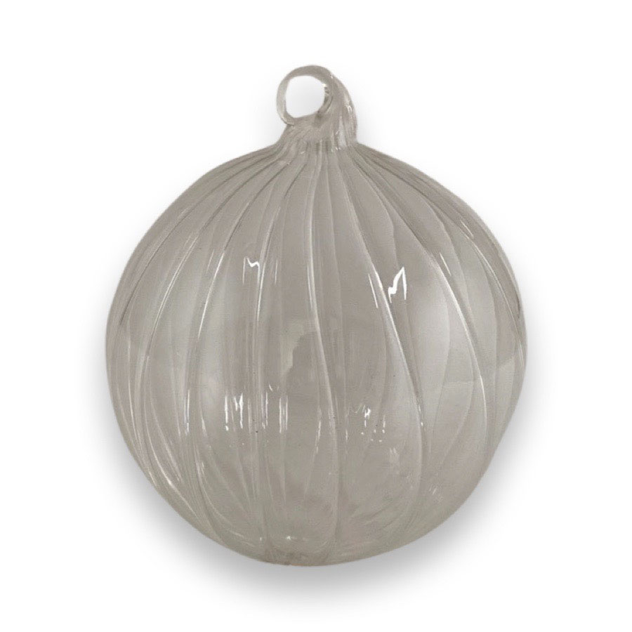 ORNAMENT SHEERE SWIRL CLEAR LARGE