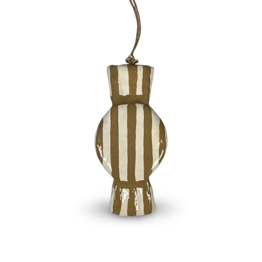 HANDPAINTED HANGING CANDY GREIGE