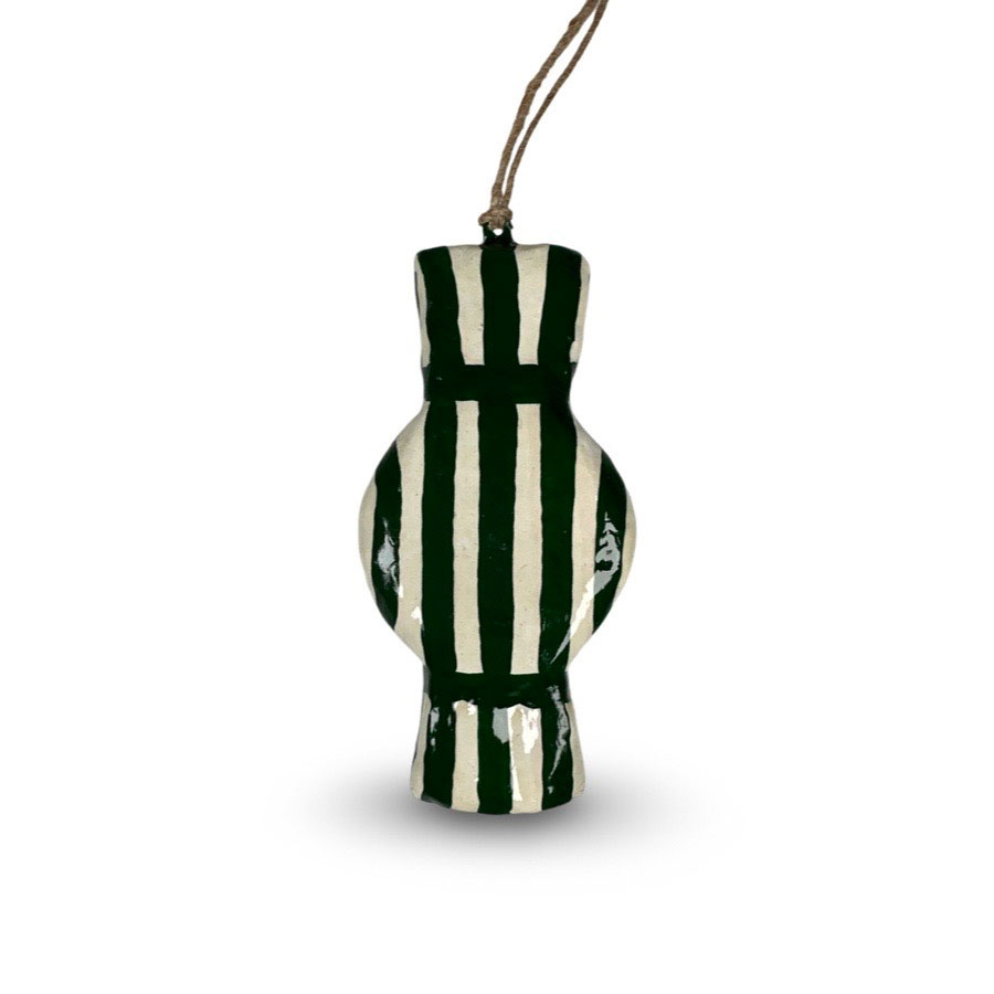 HANDPAINTED HANGING CANDY GREEN