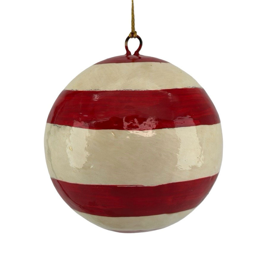 HANDPAINTED ORNAMENT BONUS RED