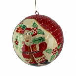 HANDPAINTED ORNAMENT BASTIAN RED HANDPAINTED ORNAMENT BASTIAN RED