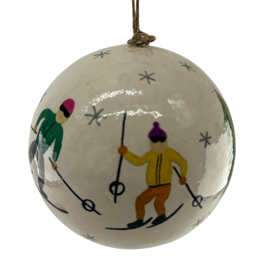 HANDPAINTED ORNAMENT SKI