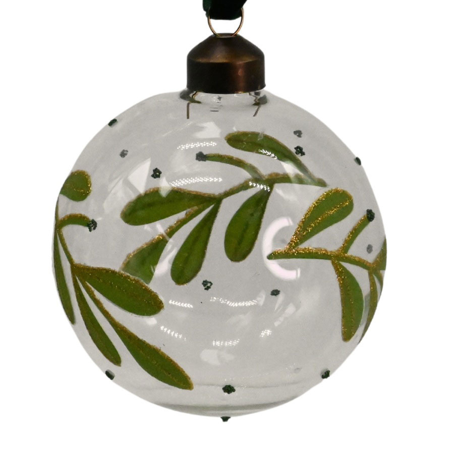 ORNAMENT CLEAR CHRISTMAS LEAF