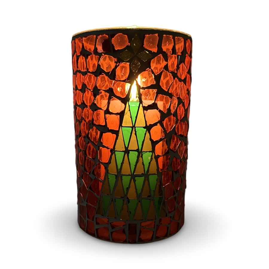 CANDLE HOLDER MOSAIK TREE L
