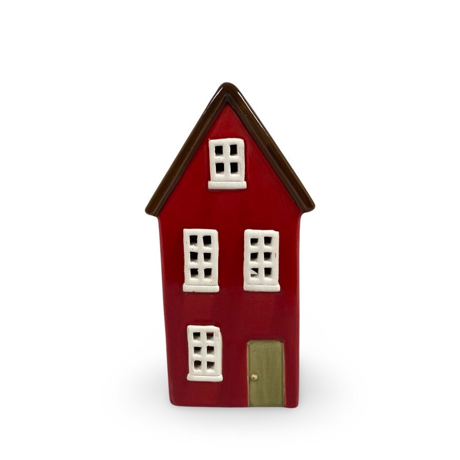 CANDLE HOLDER FARM RED