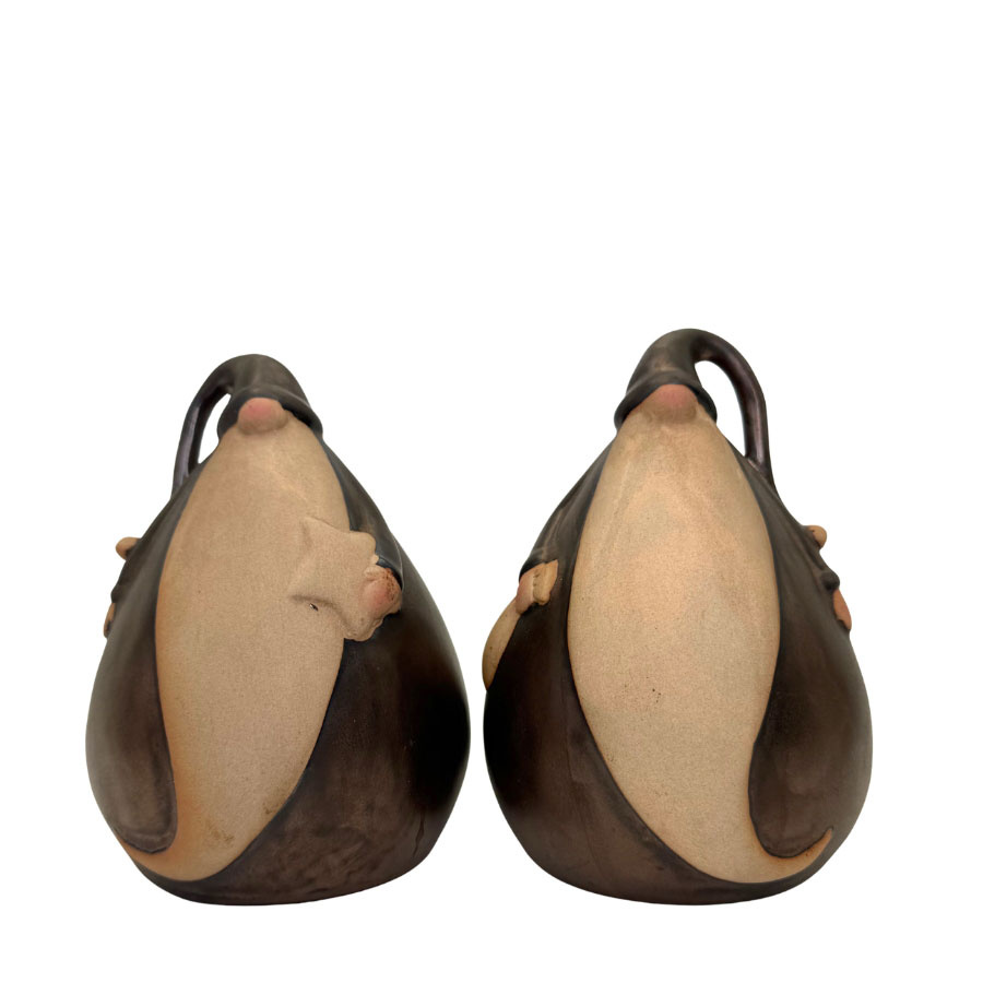 DECORATION GNOME DARK GOLD M 2 set