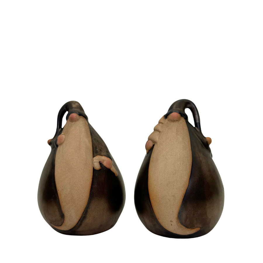 DECORATION GNOME DARK GOLD S 2 set