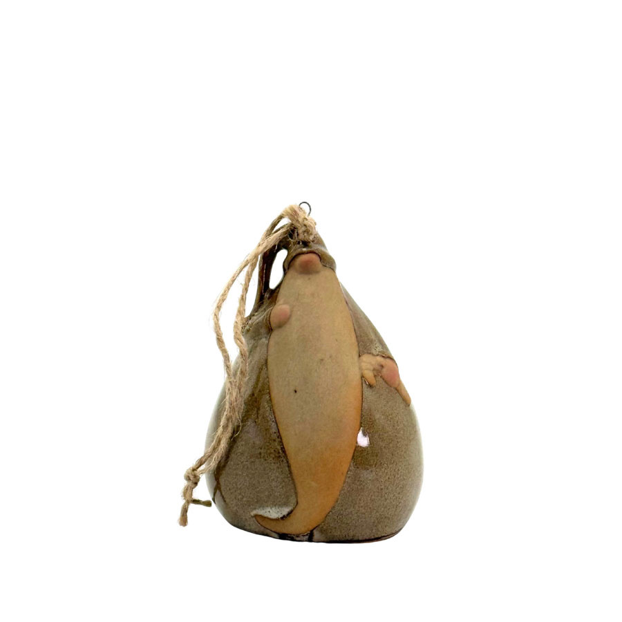 ORNAMENT GNOME JINGLE BELL BROWN