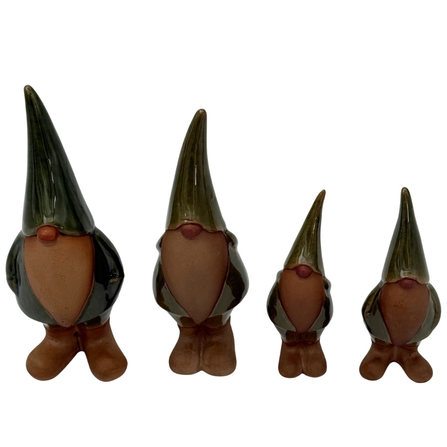 DECORATION GNOMIES GREEN L 2 set