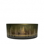 CANDLE HOLDER LOW BOWL WOODLAND GREEN CANDLE HOLDER LOW BOWL WOODLAND GREEN