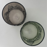 GLASS VASE / CANDLE HOLDER TREE GREY GLASS VASE / CANDLE HOLDER TREE GREY