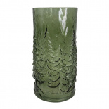 GLASS VASE / CANDLE HOLDER TREE GREEN GLASS VASE / CANDLE HOLDER TREE GREEN