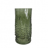 GLASS VASE / CANDLE HOLDER TREE GREEN GLASS VASE / CANDLE HOLDER TREE GREEN