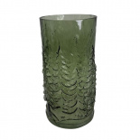 GLASS VASE / CANDLE HOLDER TREE GREEN GLASS VASE / CANDLE HOLDER TREE GREEN