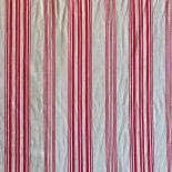 FABRIC ON ROLL, STRIPED RED/BEIGE 25M