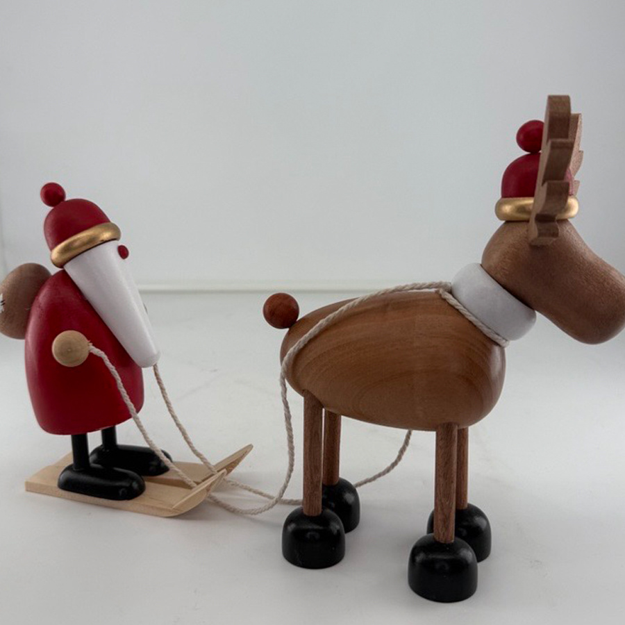 DECORATION YULE SANTA & ELK L