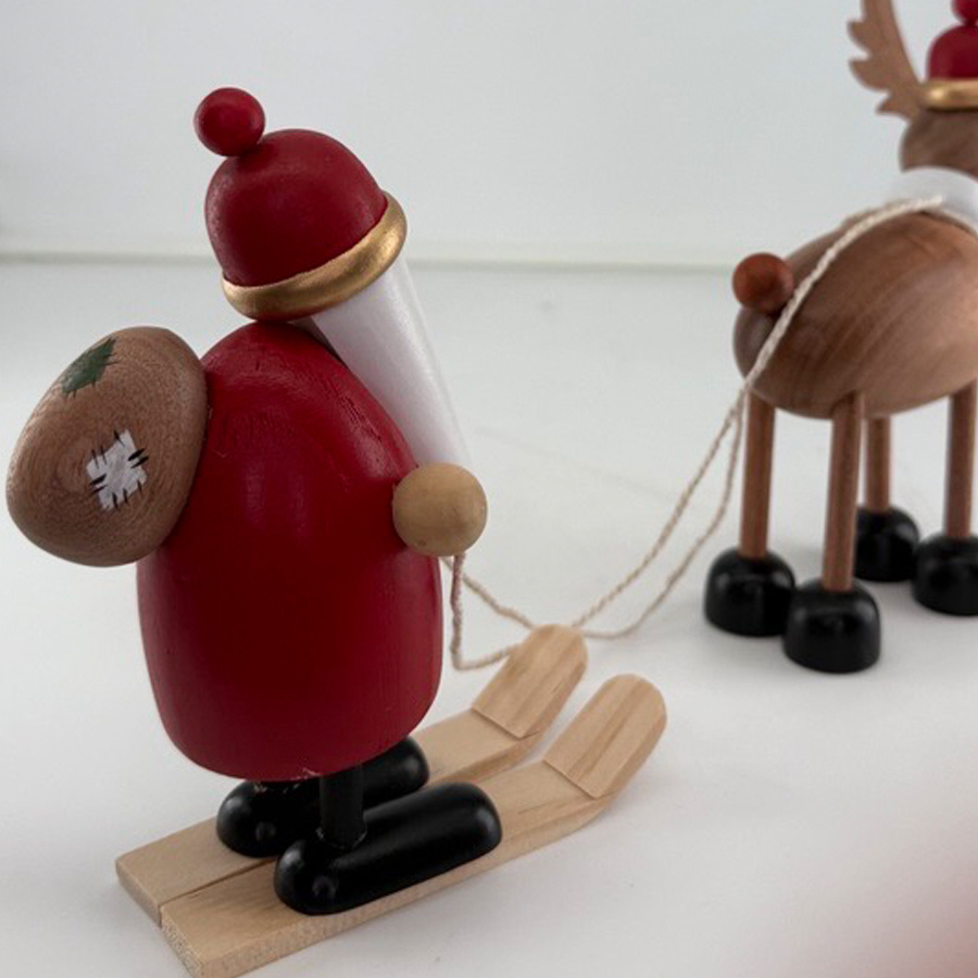 DECORATION YULE SANTA & ELK L