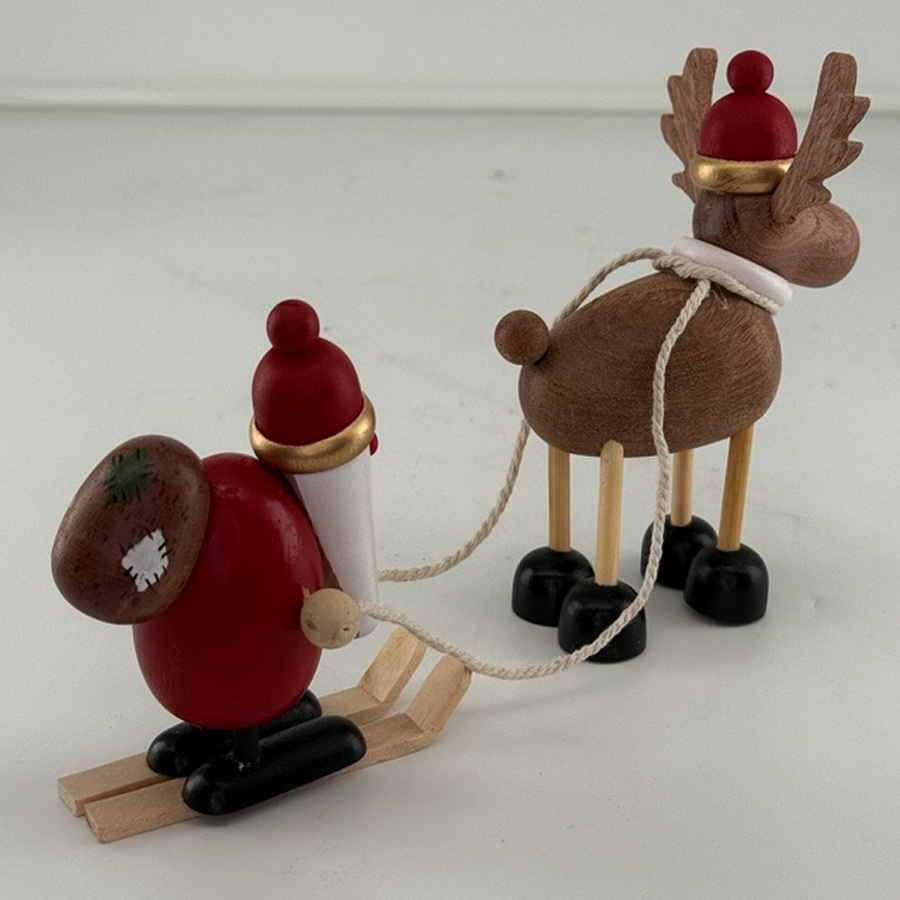 DECORATION YULE SANTA & ELK S