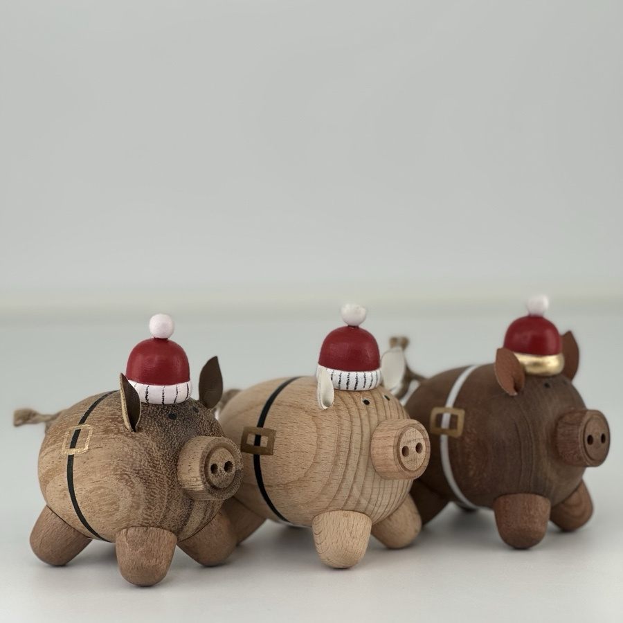 DECORATION YULE PIG 3mix