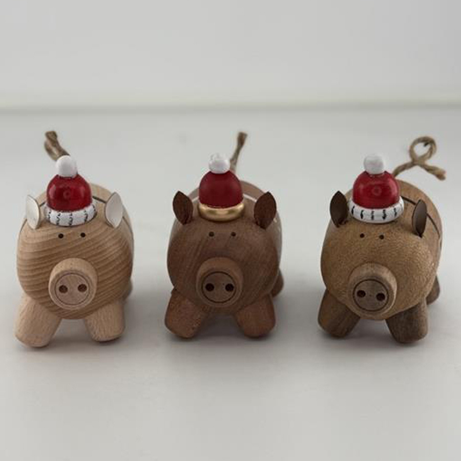DECORATION YULE PIG 3mix